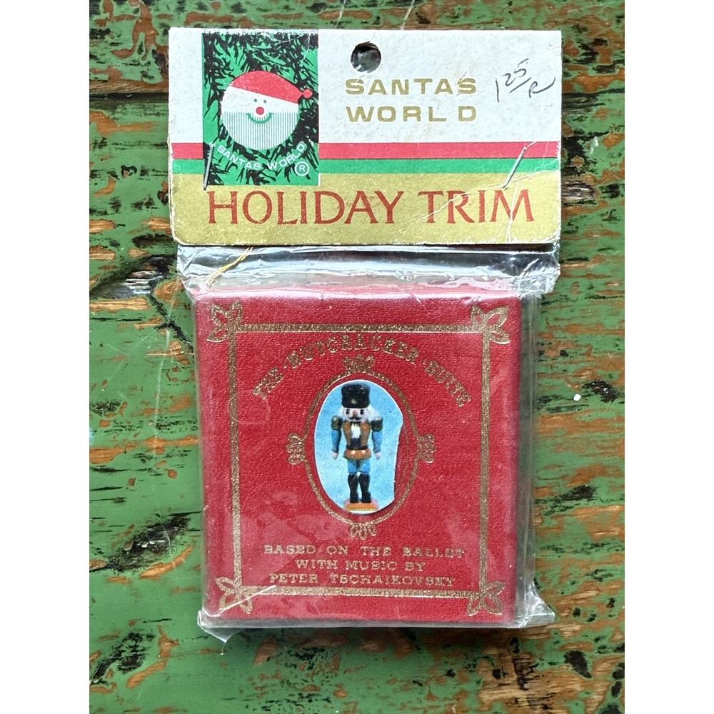 Vintage Kurt Adler The Nutcracker Red Mini Book Ornament 3" Christmas Ornament
